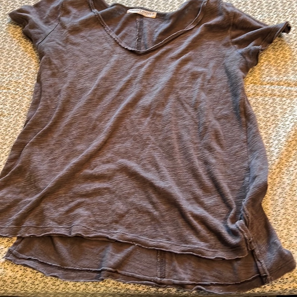 Project Social T Women's Short Sleeve V-Neck Tee in Charcoal Gray